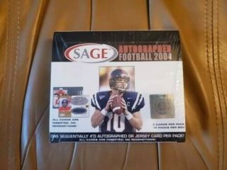 2004 Sage Autographed Football Hobby Box Roethlisberger,  Manning,  Rivers,  Schaub