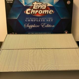 2017 Topps Chrome Sapphire Complete 700 Card Factory Set Aaron Judge Rc /250