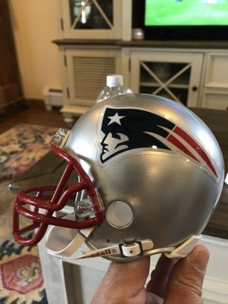England Patriots Autographed mini helmet signed by Randy Moss & Wes Welker 6