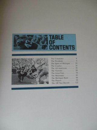 University Of Michigan Wolverines Football The First 100 Years 1879 - 1979 Book 3