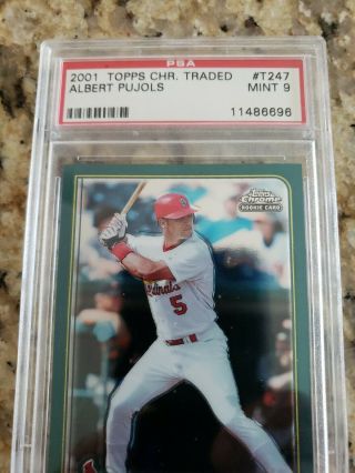 2001 Topps Chrome Traded Albert Pujols St Louis Cardinals T247 Baseball Card