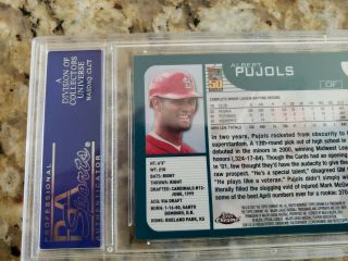 2001 Topps Chrome Traded Albert Pujols St Louis Cardinals T247 Baseball Card 2