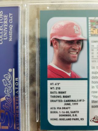 2001 Topps Chrome Traded Albert Pujols St Louis Cardinals T247 Baseball Card 4