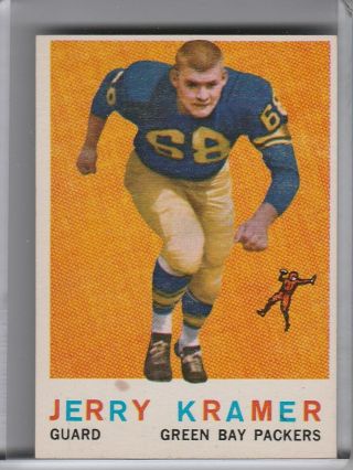 1959 Topps 116 Jerry Kramer Rookie Rc Green Bay Packers Hof 7049