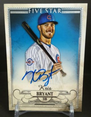 2016 Topps Five Star Kris Bryant On Card Autograph Auto Chicago Cubs