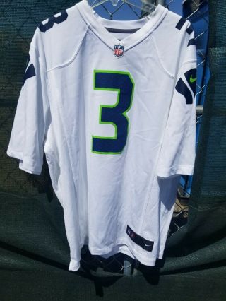 Russell Wilson Nike On Field White Seattle Seahawks Football Jersey Size 2xl
