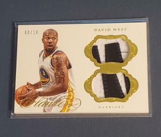 David West Warriors Patch 8/10 2016 - 17 Flawless Dual Patches Gold 25