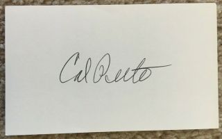 Calvin Peete Hand Signed Autographed 3 X 5 Index Card - Pga Legend - Deceased