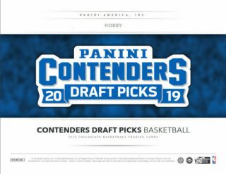 2019 - 20 Panini Contenders Draft Picks Basketball Hobby Box New/sealed