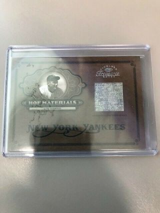 Donruss Hof Materials Lou Gehrig Yankees Game Worn Jersey Card /25