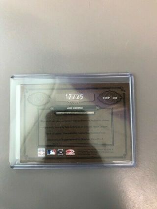 Donruss HOF Materials Lou Gehrig Yankees Game Worn Jersey Card /25 2