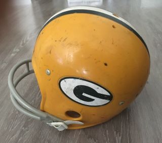 Vintage Green Bay Packers Rawlings Football Helmet HNFL Youth Large w Chin Strap 2