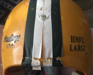Vintage Green Bay Packers Rawlings Football Helmet HNFL Youth Large w Chin Strap 5