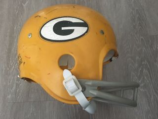 Vintage Green Bay Packers Rawlings Football Helmet HNFL Youth Large w Chin Strap 7