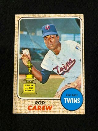 Rod Carew Minnesota Twins Hall Of Famer 1968 Topps 80 Baseball Card Inv 2