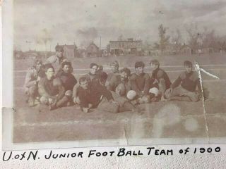 1900 Jr Football Team Cabinet Card,  University Of N?,  Dasenbreck Qb