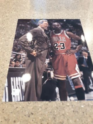 Phil Jackson Auto Signed 8x10 Autograph Photo With Chicago Bulls Michael Jordan