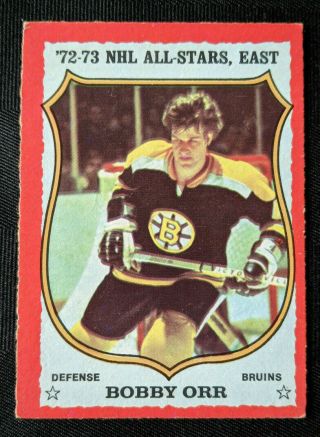 1973 - 74 O - Pee - Chee Bobby Orr Hockey Card 30 Nhl All Stars,  East.  Boston Bruins