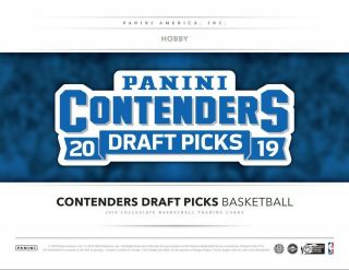 2019 - 20 Panini Contenders Draft Picks Basketball Hobby Box