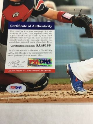 MAX MUNCY DODGERS STAR SIGNED AUTOGRAPHED 11X14 PHOTO PSA / DNA 4