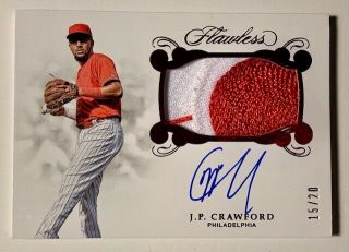 2018 Panini Flawless J.  P.  Crawford Rookie Patch Autograph 