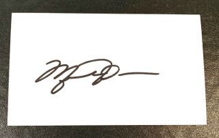 Michael Jordan Signed Autograph 3x5 Index Card Chicago Bulls 6x Nba Champion