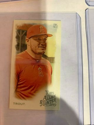 2019 Allen Ginter Mike Trout Mini Sp /25 From Rip Card