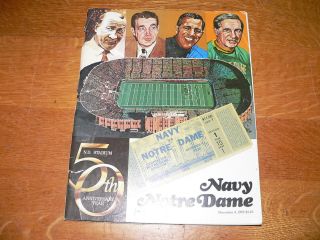 Vintage Notre Dame Vs Navy Football Game Program Nov.  3,  1979 50th Anniversary
