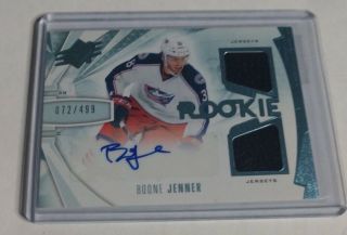 Boone Jenner - 2013/14 Ud Spx - Dual Rookie Autograph Jersey - 72/499 -