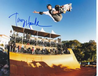Tony Hawk Signed Autograph Skateboarding Skate 8x10 Photo Proof 2