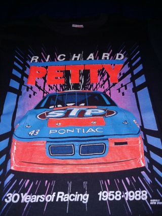 Vintage 1988 Richard Petty Medium Nascar T - Shirt Stp 30 Years Anniversary
