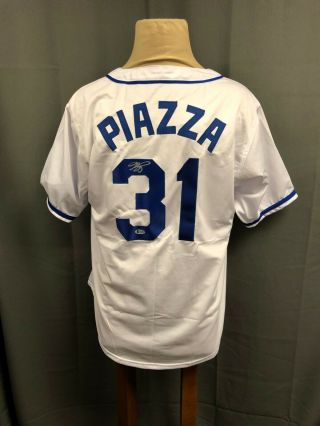 Mike Piazza Ny Mets 31 Signed Jersey Auto Sz Xl Beckett Bas Witnessed Hof
