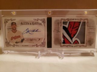 Corey Kluber 2016 Allen & Ginter Auto Relic Book Chief Wahoo Patch /10 Indians