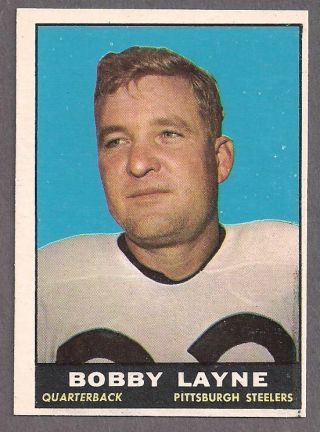 1961 Topps 104 Bobby Layne,  Pittsburgh Steelers