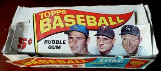 1965 Topps Baseball Empty Display Wax Box Mickey Mantle Koufax Kill