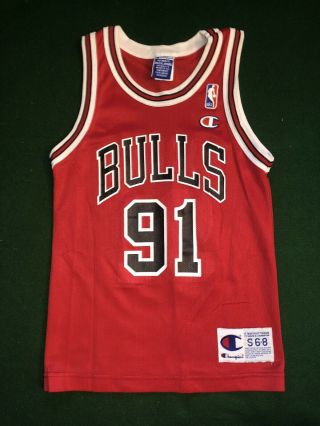 Dennis Rodman Chicago Bulls Basketball Champion Vintage Youth S 6 - 8 Jersey