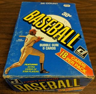 1981 Donruss Baseball Complete Wax Box With 36 Packs 51992