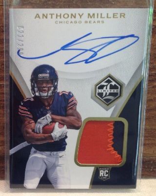 2018 Limted Football Anthony Miller Rc Auto 2 Color Patch 22/299