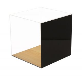 Volleyball Full Size Acrylic Display Case With Wood Floor & Mirror (A008 - MWB) 5