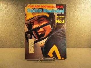 Vintage Sports Illustrated September 6,  1976 College Football Michigan Cover