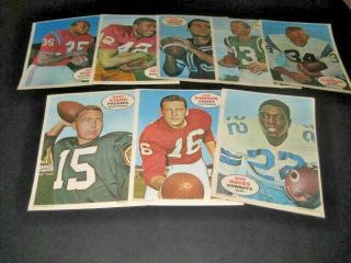 1968 Topps Posters (8) - With Bart Starr - G.  B.  Packers,  Len Dawson// Bob Hayes,