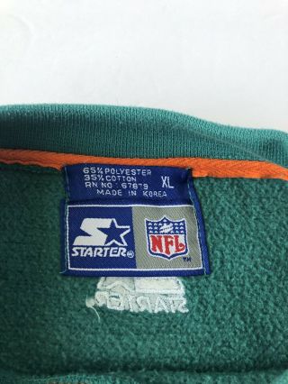 Vintage Miami Dolphins 90 ' s Starter NFL Football Crewneck Sweatshirt Men ' s XL 2