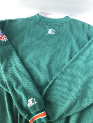 Vintage Miami Dolphins 90 ' s Starter NFL Football Crewneck Sweatshirt Men ' s XL 3