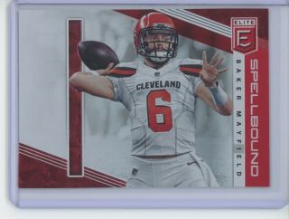2019 Panini Elite Football Baker Mayfield Spellbound Parallel 48/99 Browns " I "