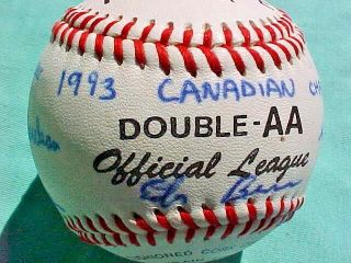 1993 Canadian Champs Little League World Series Signed Baseball Williamsport Pa