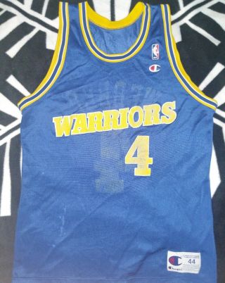 Golden State Warriors Chris Webber 4 Champion Jersey Adult Size: 44 Nearly
