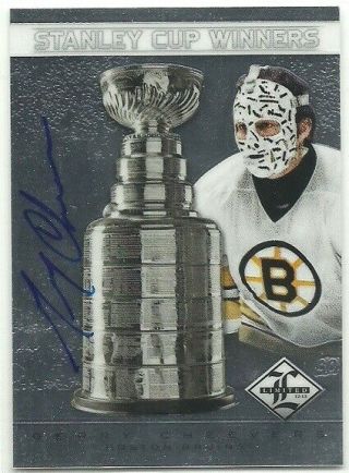 2012 - 13 Limited Stanley Cup Winners Signatures Gerry Cheevers Bruins Auto /99
