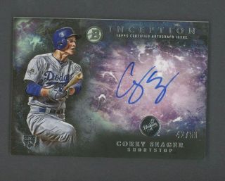 2016 Bowman Inception Corey Seager Dodgers Rc Rookie Auto 42/50