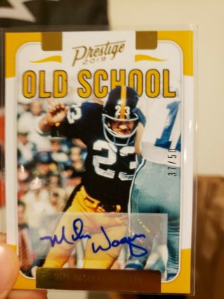 Mike Wagner 2019 Panini Prestige Old School Auto Steelers Autograph 37/50 Ssp