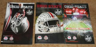 Ohio State Football Official Media Guides 2016,  2017,  2018